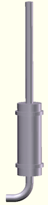 Large exhaust pipe
